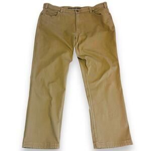 Duluth 44x32 Flex Fire Hose Jeans Tan Canvas Relaxed Fit Duluth Trading Company
